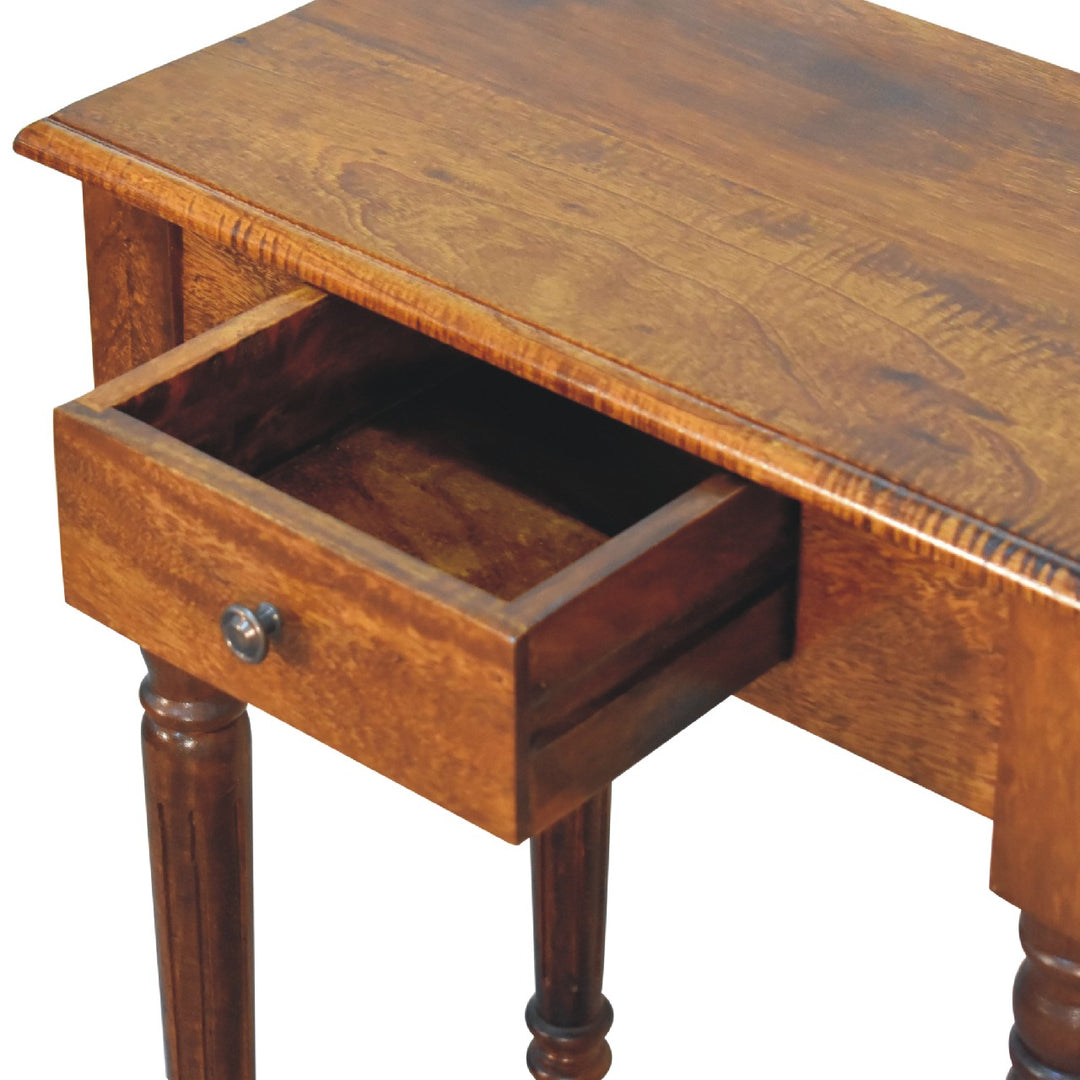 Chestnut Turned Leg Writing Desk Photo 7