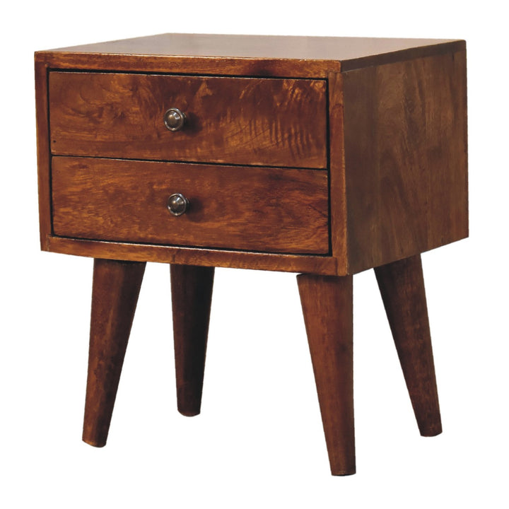 Mini Chestnut Modern Nightstand Photo 4