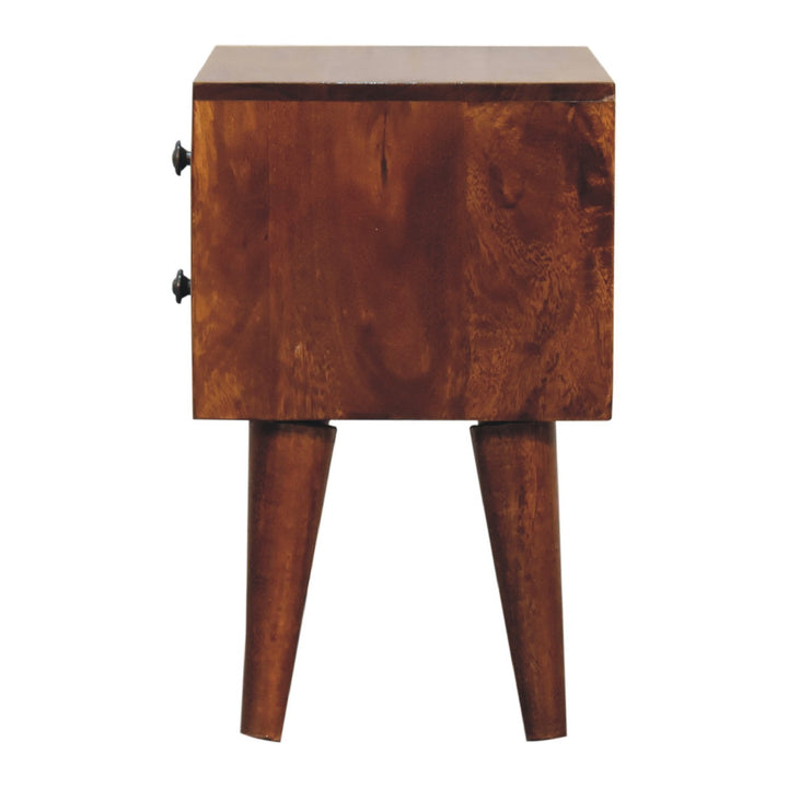 Mini Chestnut Modern Nightstand Photo 9