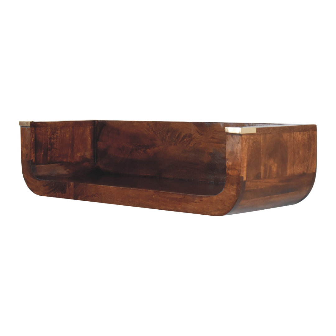 Indira Chestnut Floating Console Photo 4