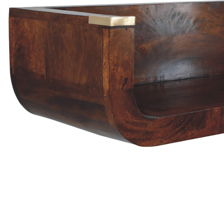 Indira Chestnut Floating Console Photo 6