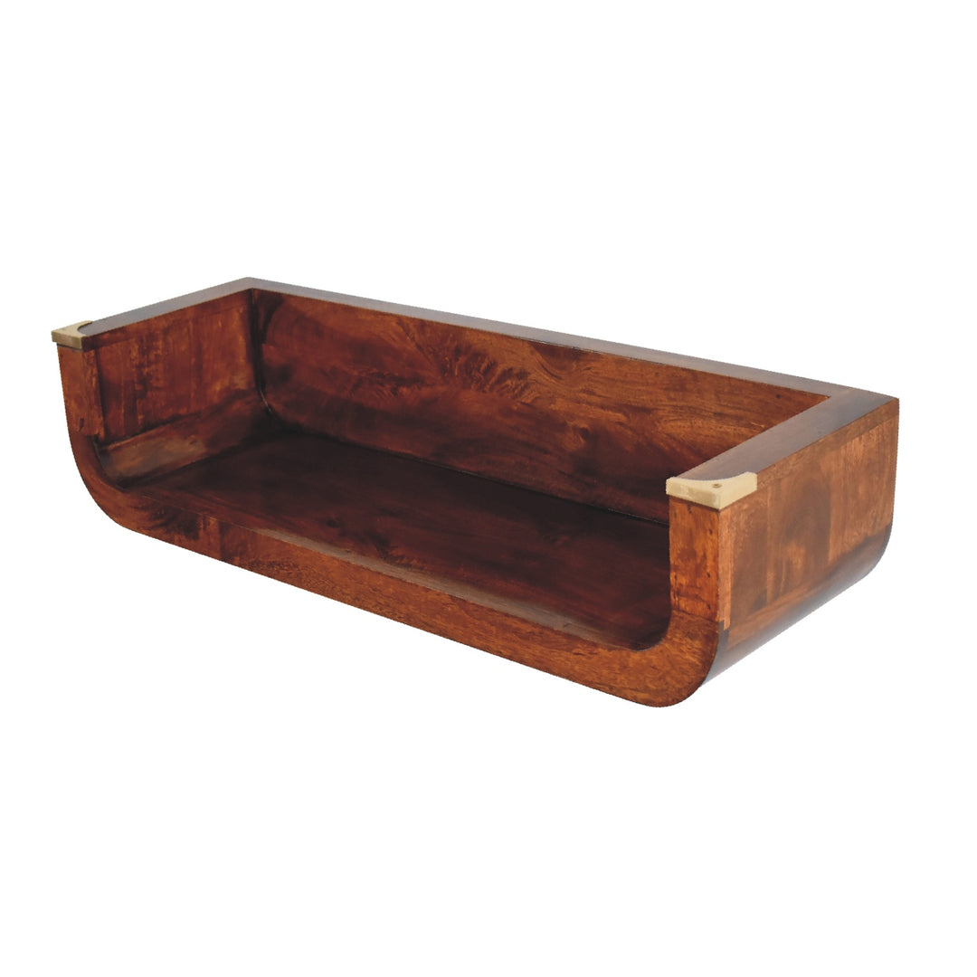 Indira Chestnut Floating Console Photo 8