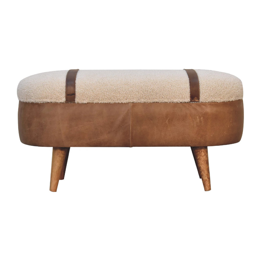 Tan Buffalo Boucle Nordic Bench