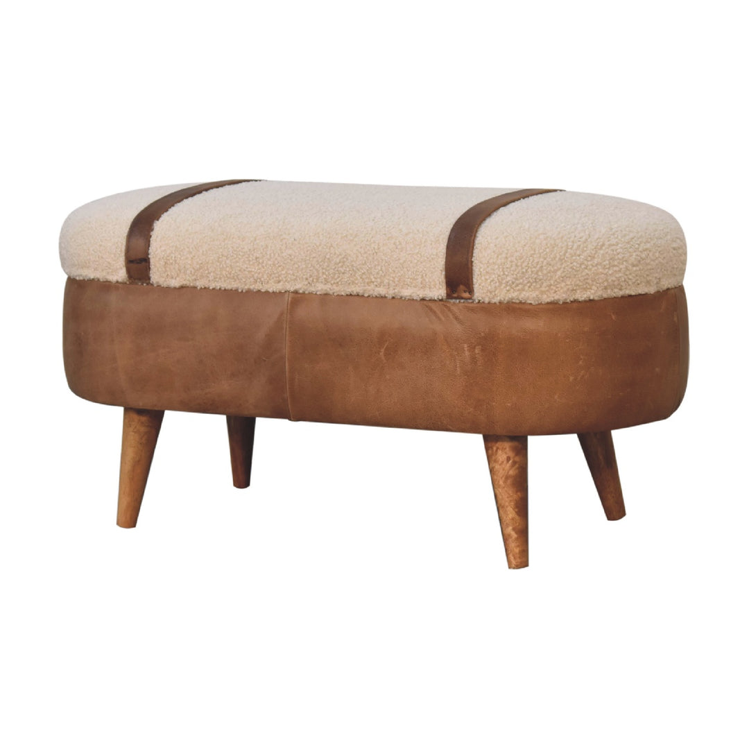 Tan Buffalo Boucle Nordic Bench Photo 2