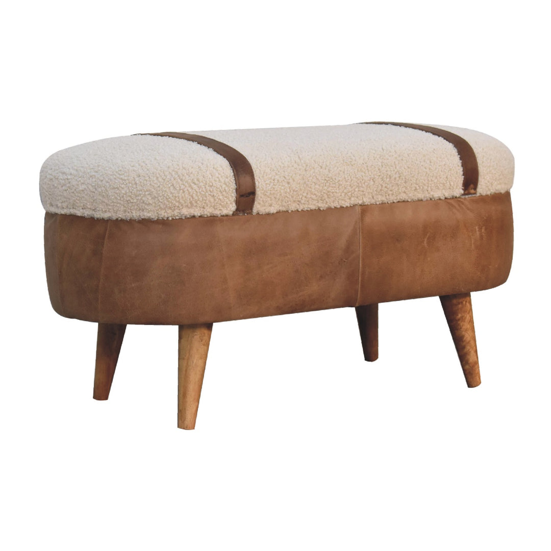 Tan Buffalo Boucle Nordic Bench Photo 3