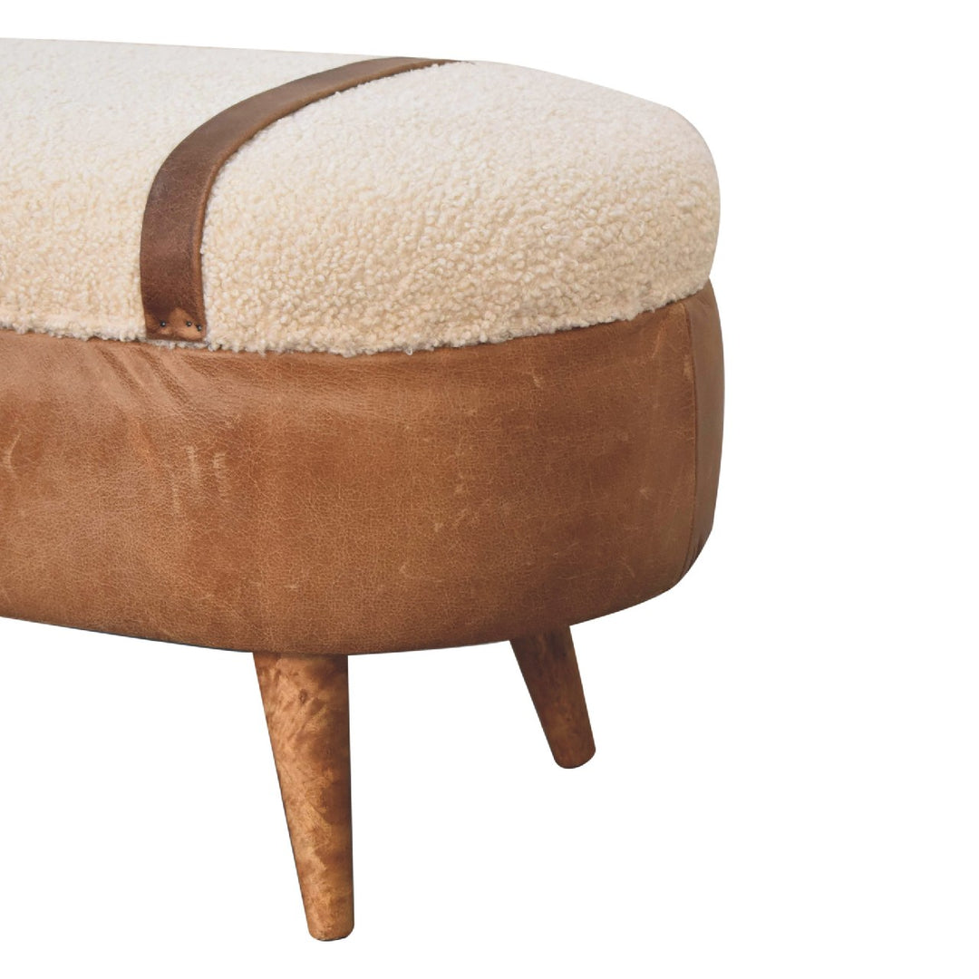 Tan Buffalo Boucle Nordic Bench Photo 5