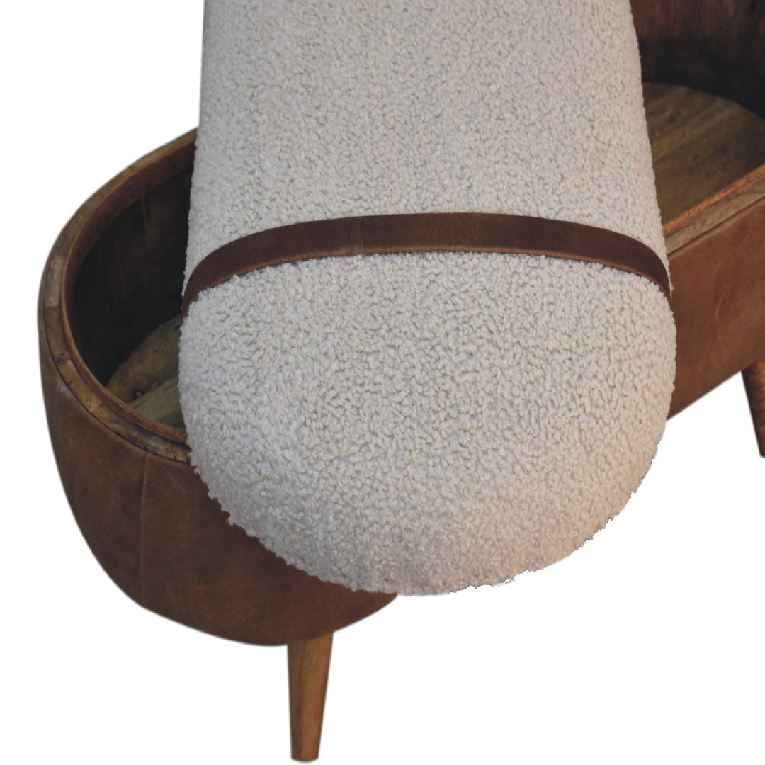 Tan Buffalo Boucle Nordic Bench Photo 6