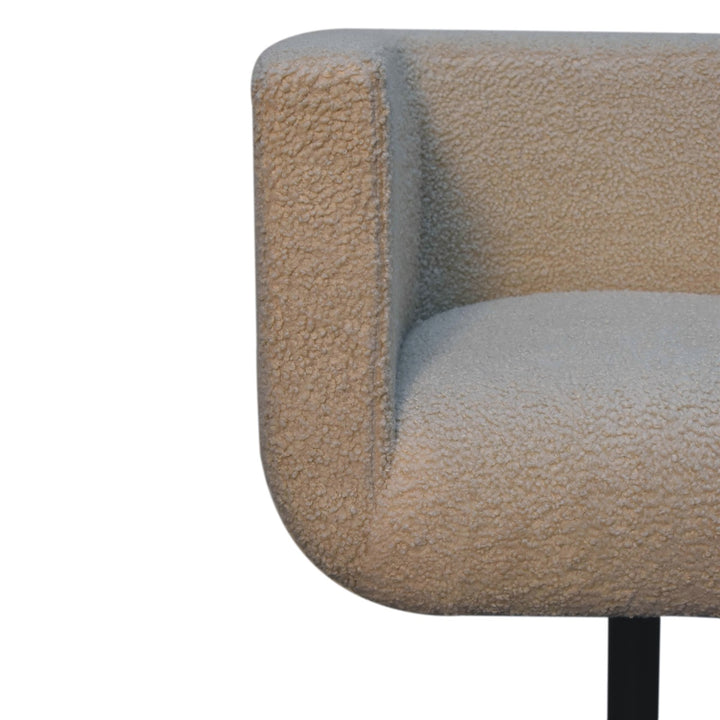 Cream Boucle Swivel Chair Photo 5