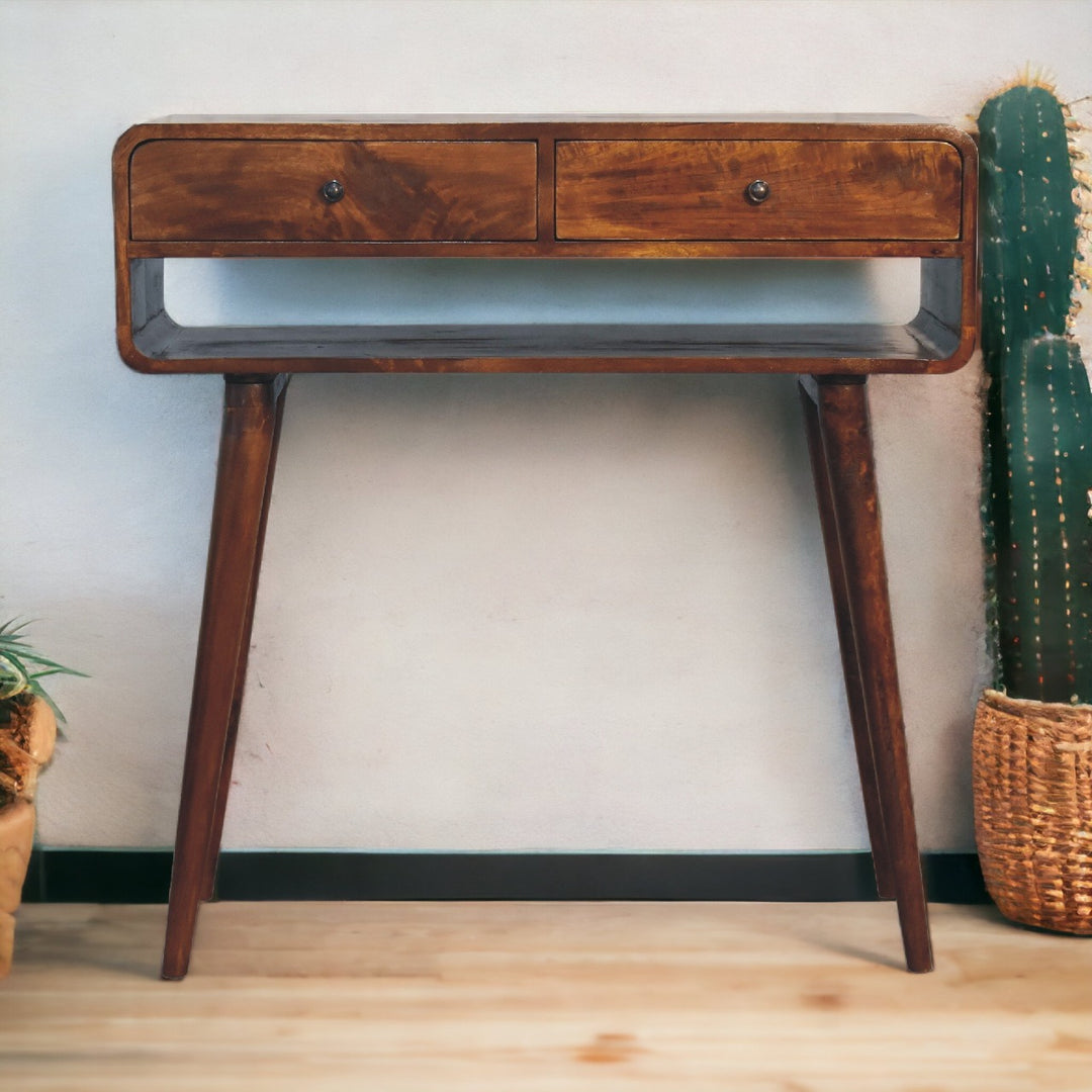 Sonata Chestnut Console Table Photo 12