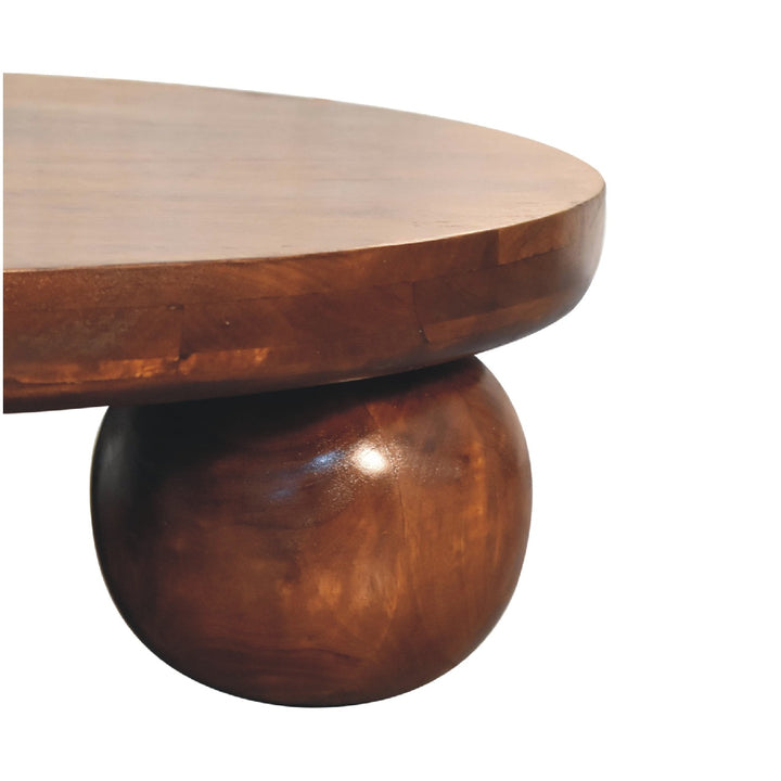 Chestnut Central Ball Table Photo 7