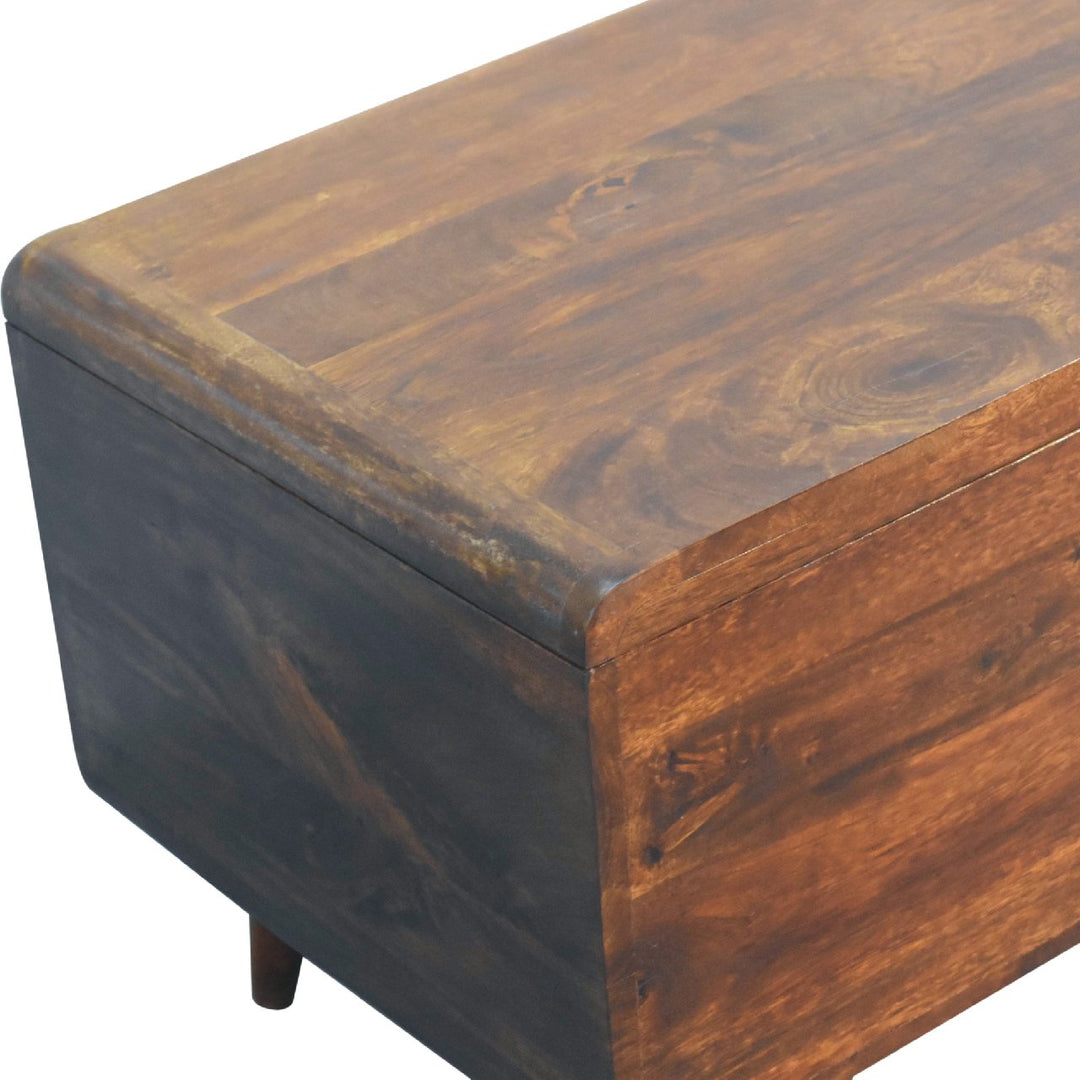 Curved Chestnut Blanket Box Photo 5