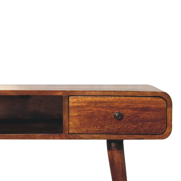 Curved Chestnut Writing Desk Photo 5