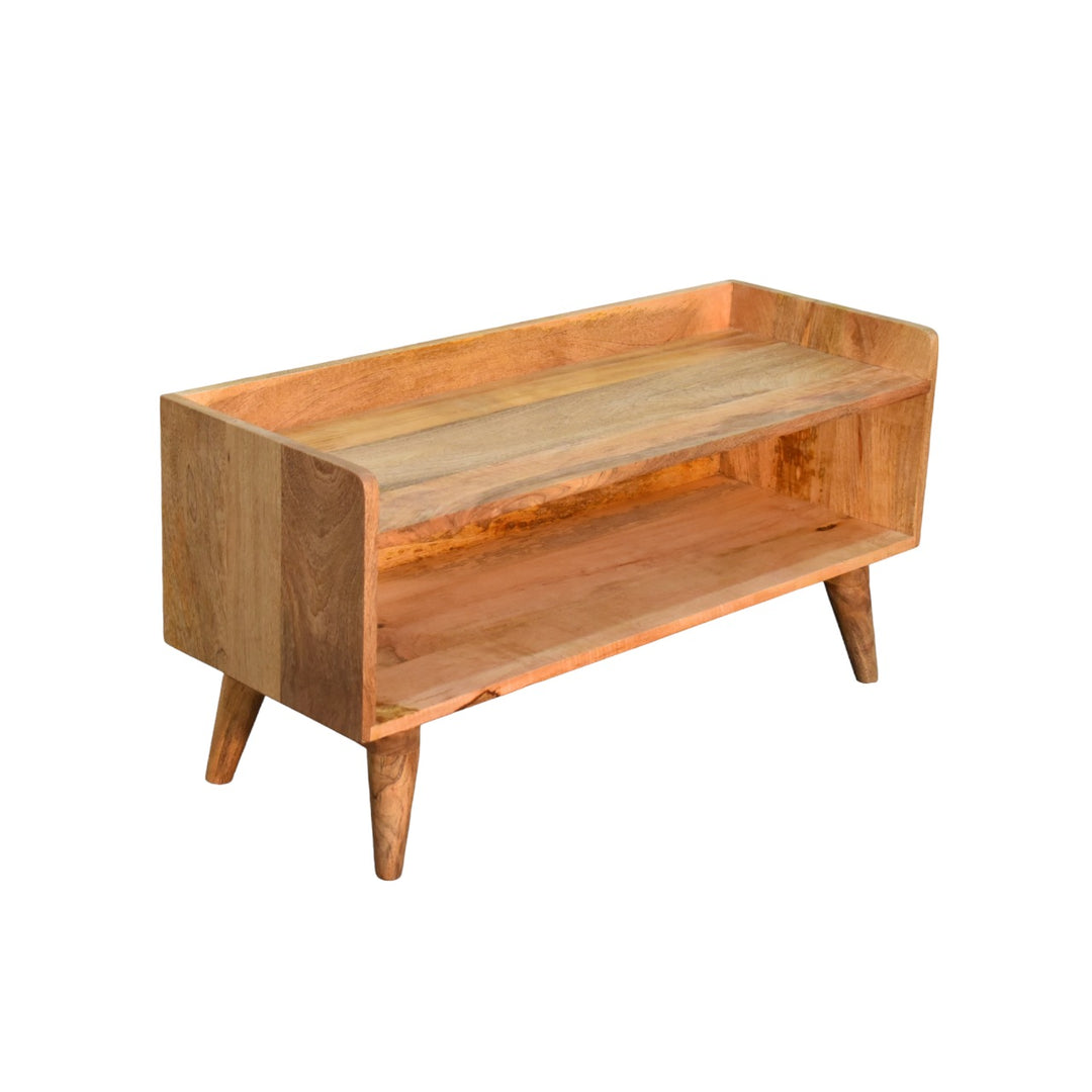 Oak-ish Nordic Storage Bench Photo 5