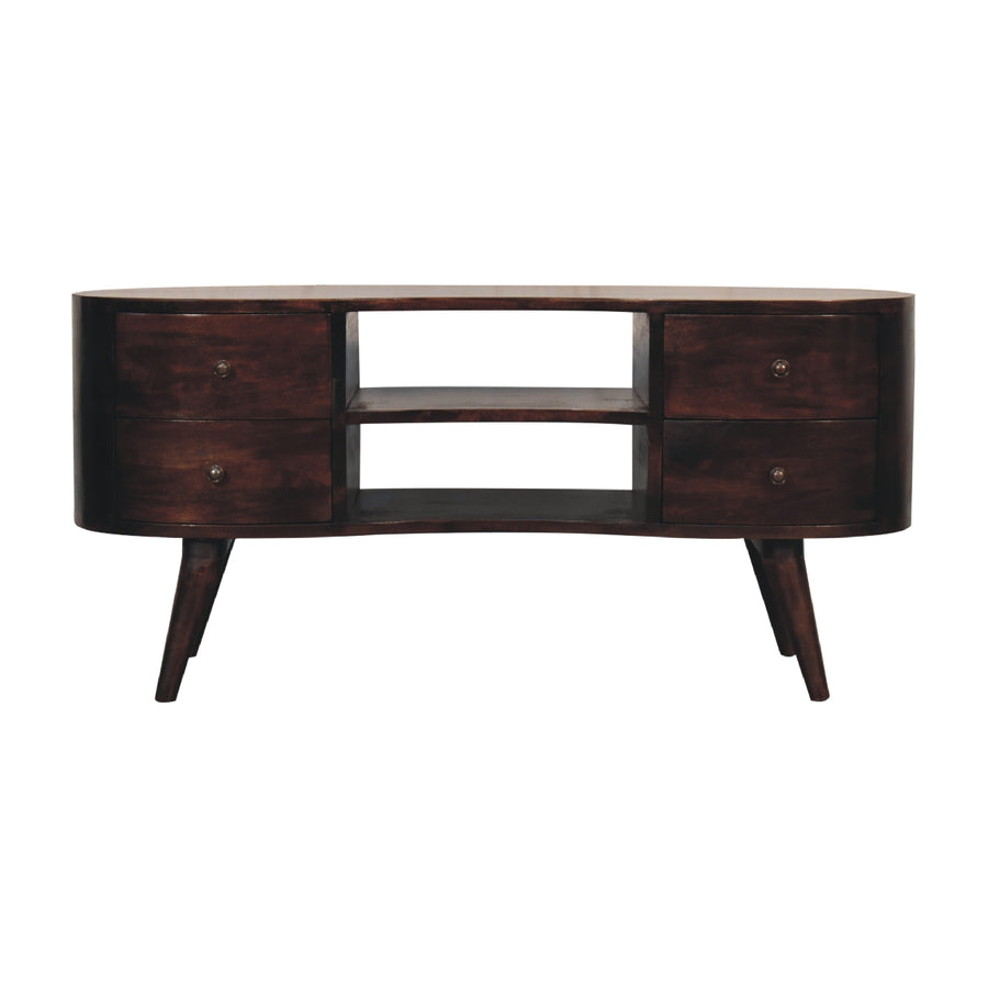 Light Walnut Wave Entertainment Unit