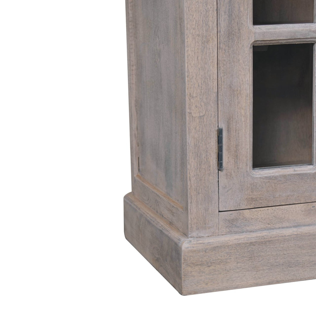 Stone Finish Cabinet with Glazed Doors Photo 8