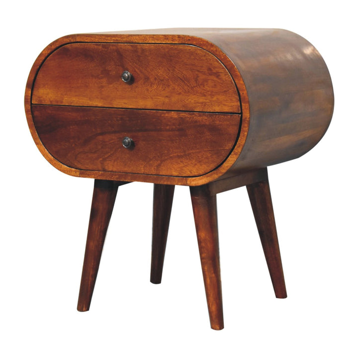 Large Chestnut Circular Bedside Photo 4