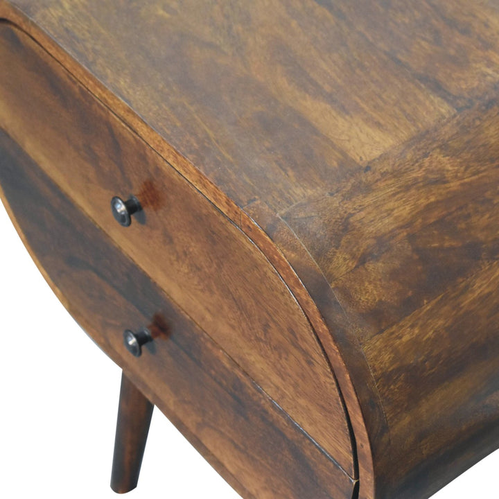 Large Chestnut Circular Bedside Photo 7