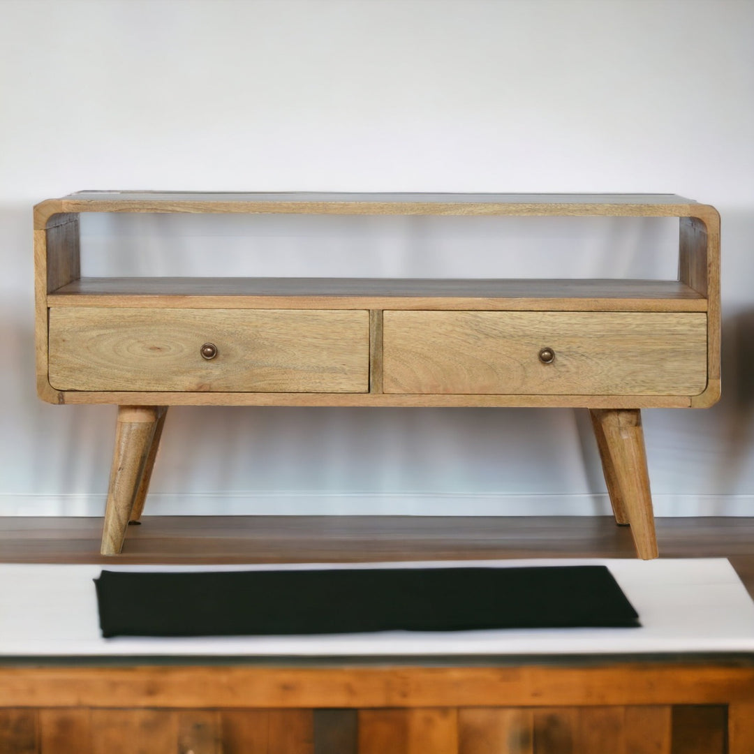 Curved Oak-ish Media Unit Photo 11