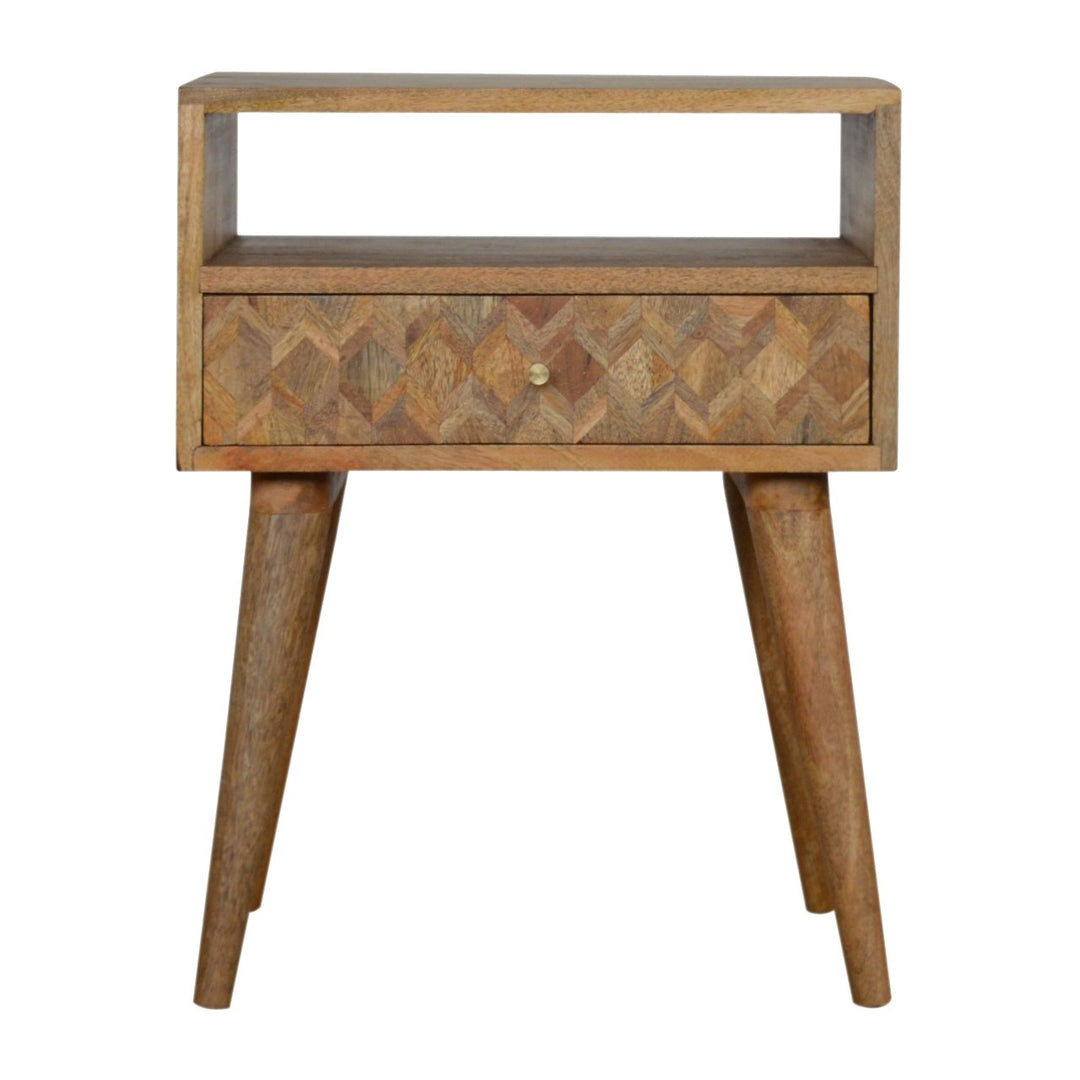 Assorted Oak-ish Open Slot Nightstand