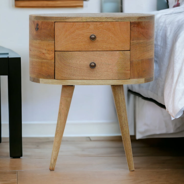 Rounded Nightstand Table Photo 11