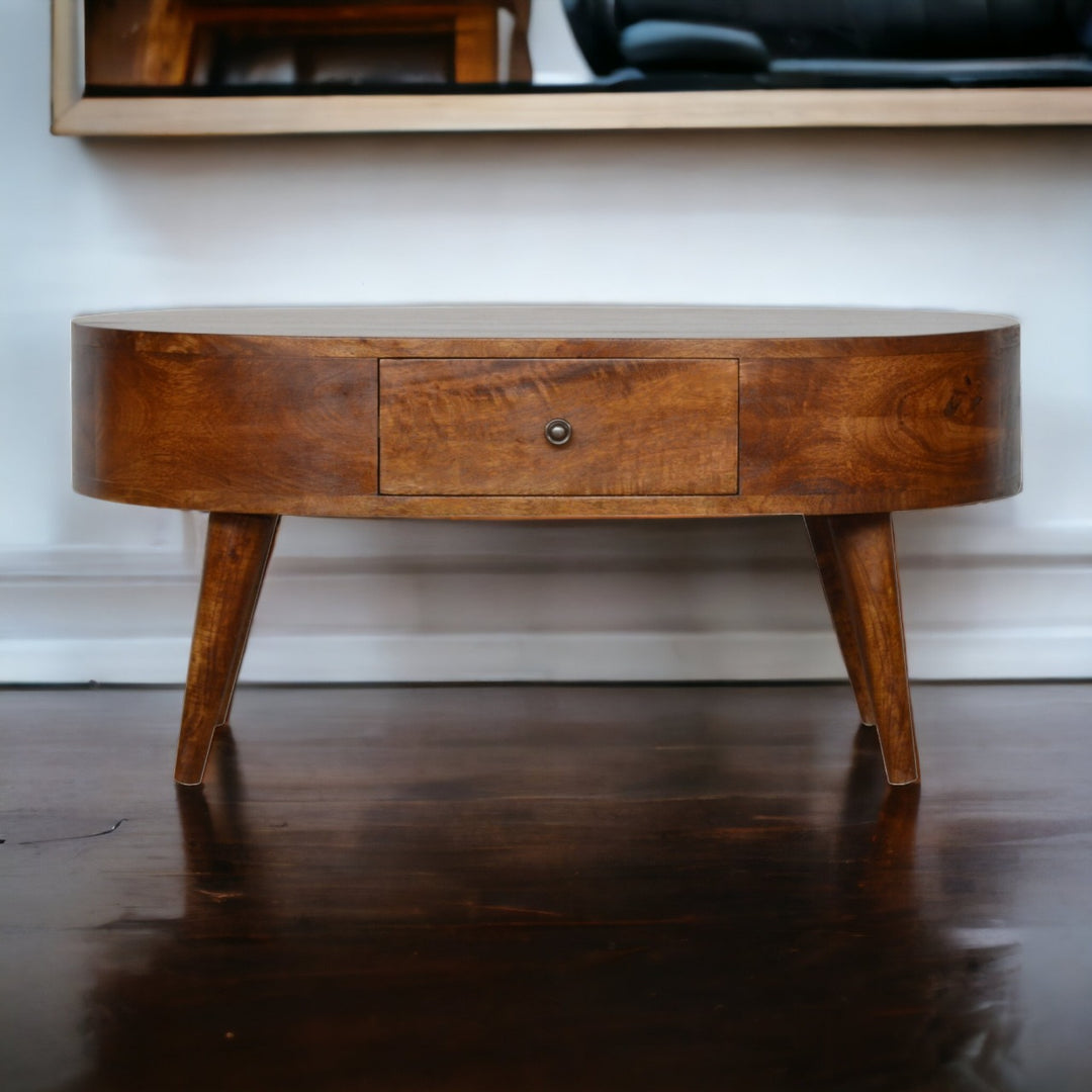 Chestnut Rounded Coffee Table Photo 11