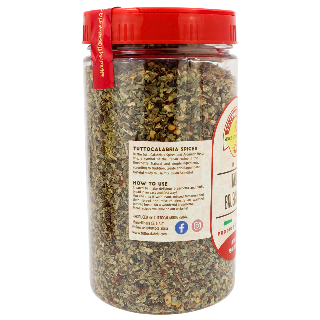 Tutto Calabria Italian Bruschetta Seasoning Spice Mix – 7.05 oz. (200g)