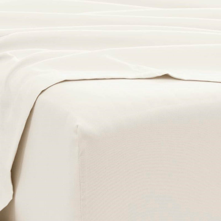 Full Size Ivory Beige 6-Piece Wrinkle Resistant Microfiber/Polyester Sheet Set