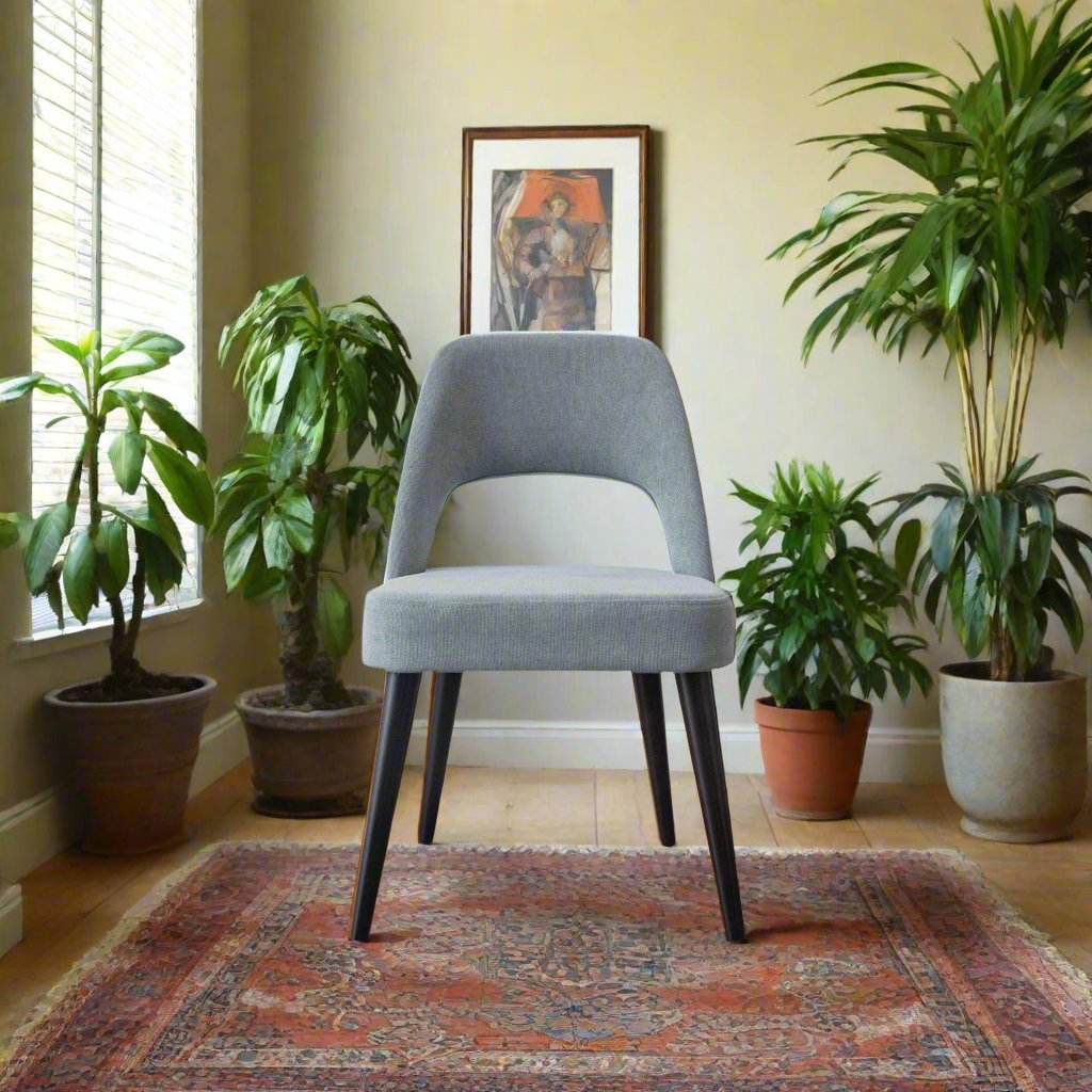 Juliana Mid Century Modern Grey Fabric Dining Chair (Set Of 2) Front