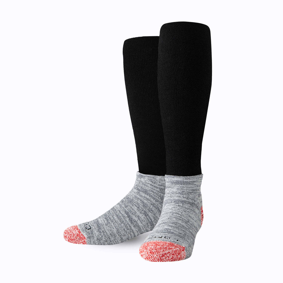 Cozy Grip Compression Slipper Socks - Black