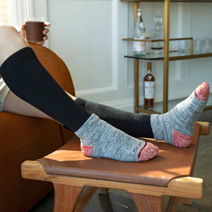 Cozy Grip Compression Slipper Socks - Black