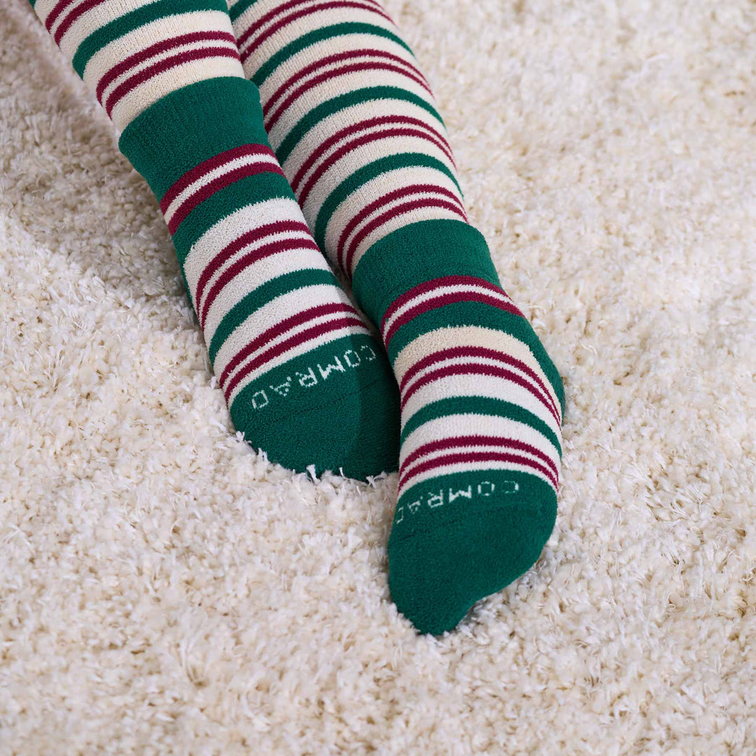 Cozy Grip Compression Slipper Socks - Xmas