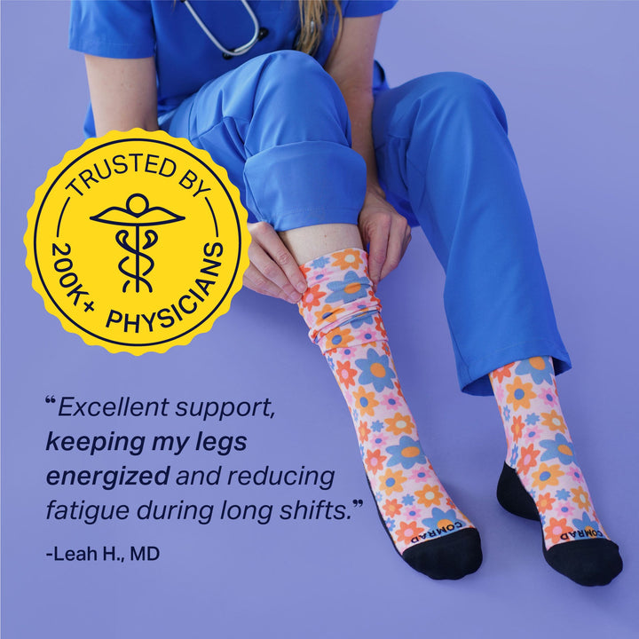 Cute Compression Socks – Floral