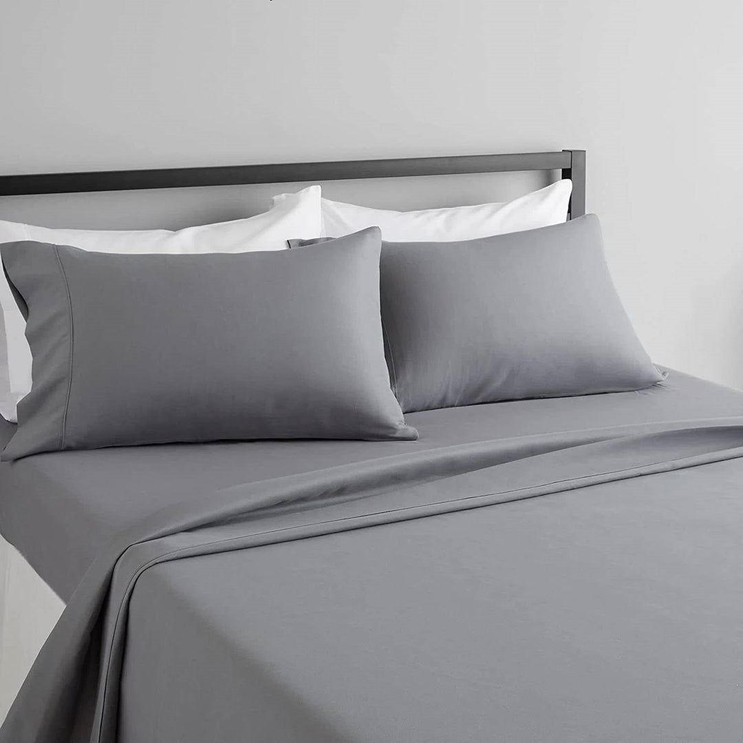 King Size Silver Grey 100-Percent Egyptian Cotton 1000 Thread Count Sheet Set