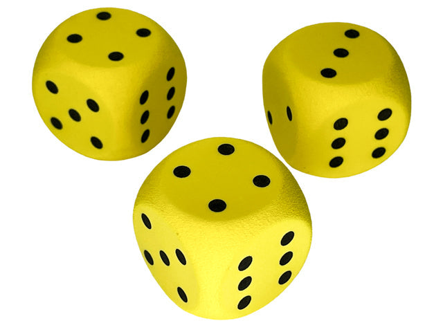 50mm Foam Round Cornered Pips Yellow/black