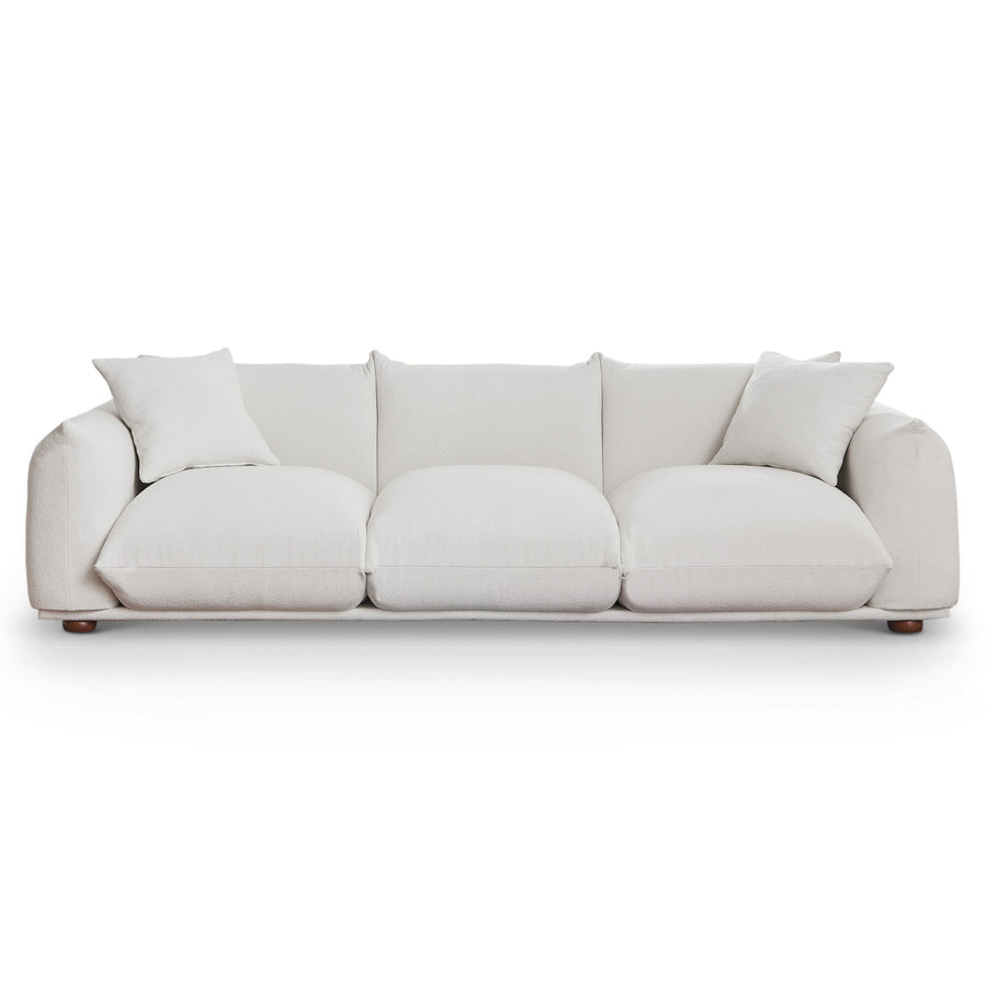 Kely 100" Cream Boucle Upholstered Sofa