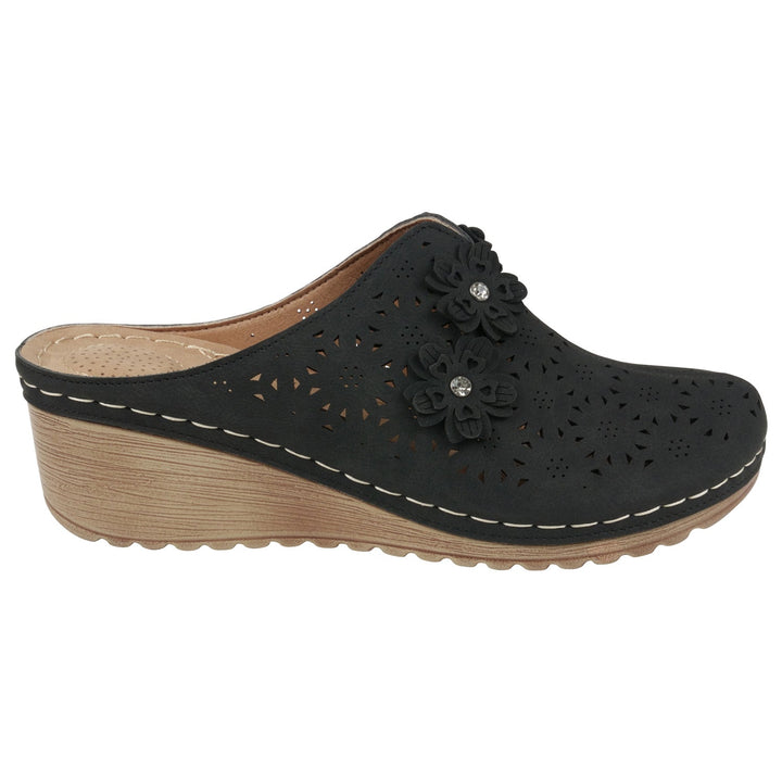 Women's Krista Black Flat Sandal