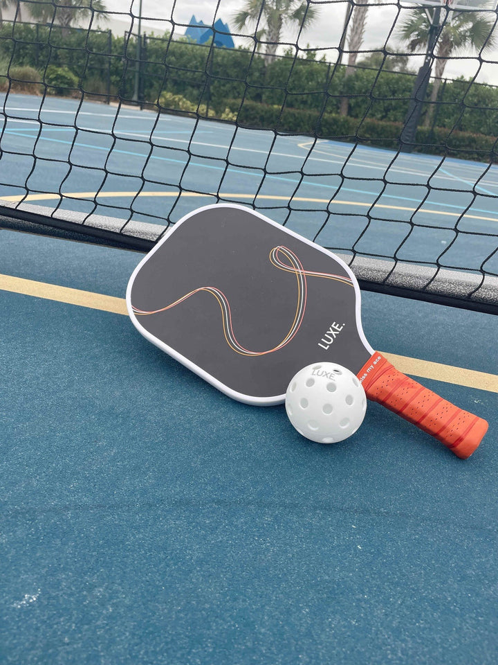 Black Squiggle Pickleball Paddle