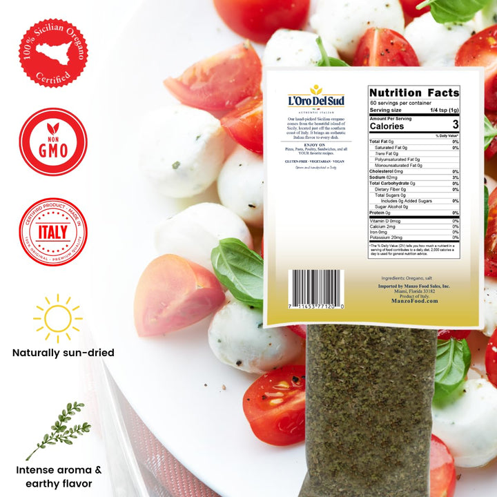 L’Oro Del Sud, Ground Sicilian Oregano, 2.11 oz. (60 g)