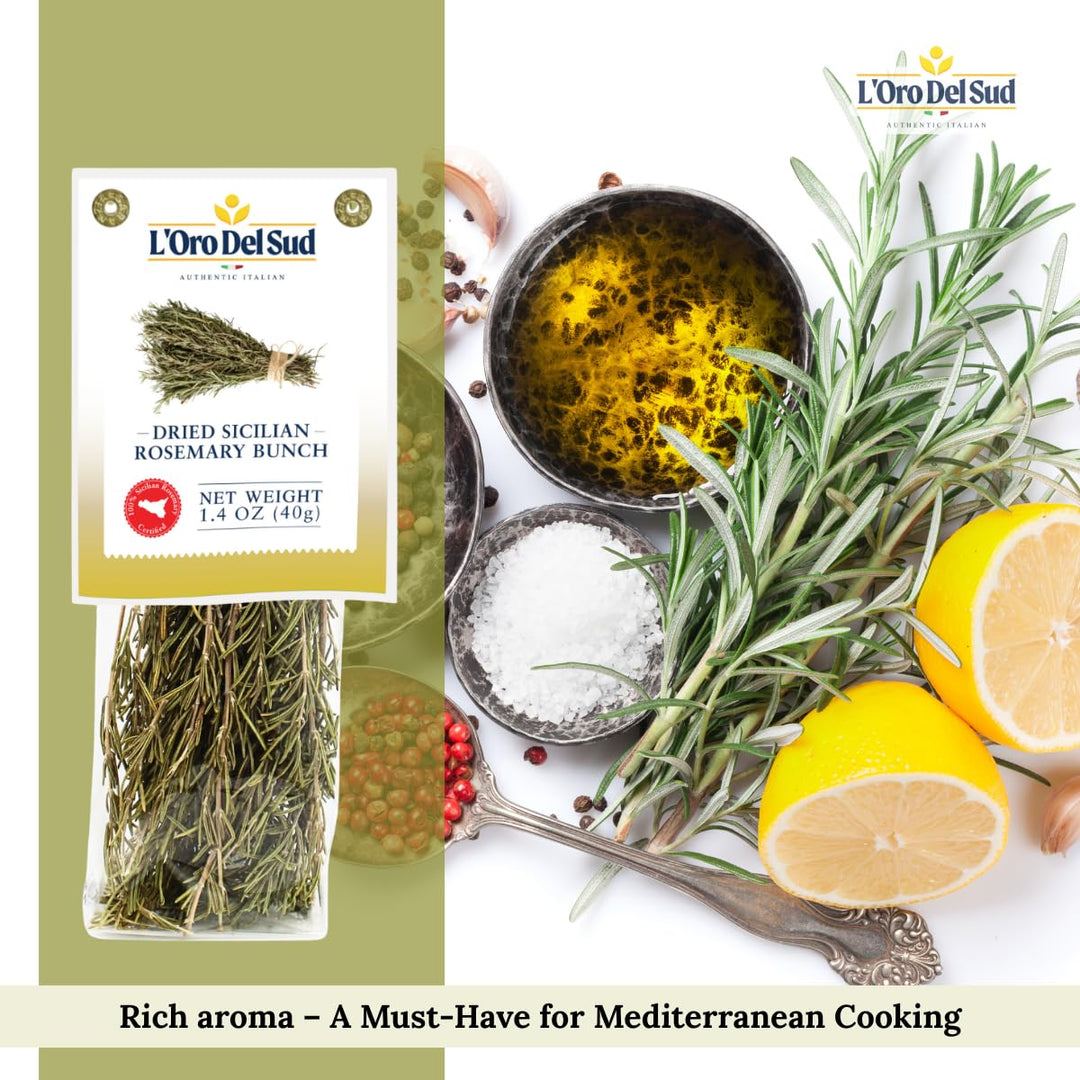 L’Oro Del Sud, Sicilian Rosemary Leaves, 2.11 oz. (60 g)