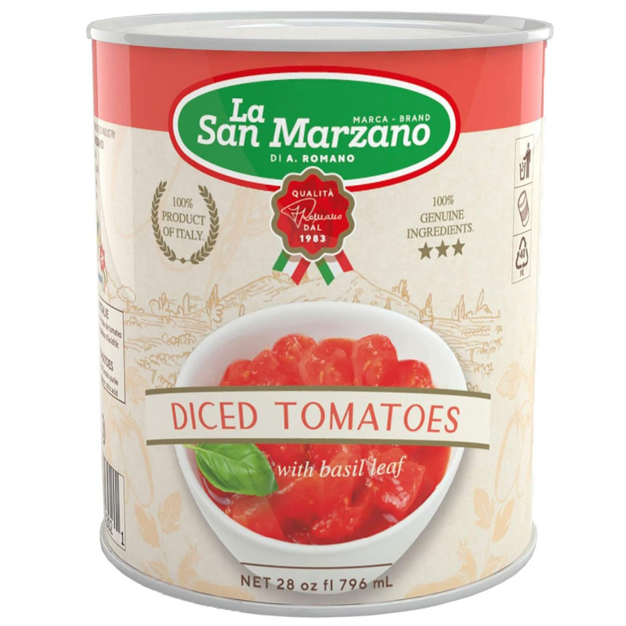 La San Marzano, Italian Diced Chopped Crushed Tomatoes 6 x Can 28 oz.