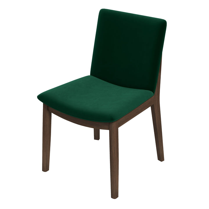 Laura Green Velvet Solid Wood Dining Chair (Set Of 2) Left View