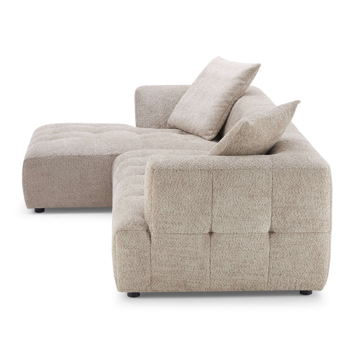 Kaynes Boucle Sectional Sofa Left Side