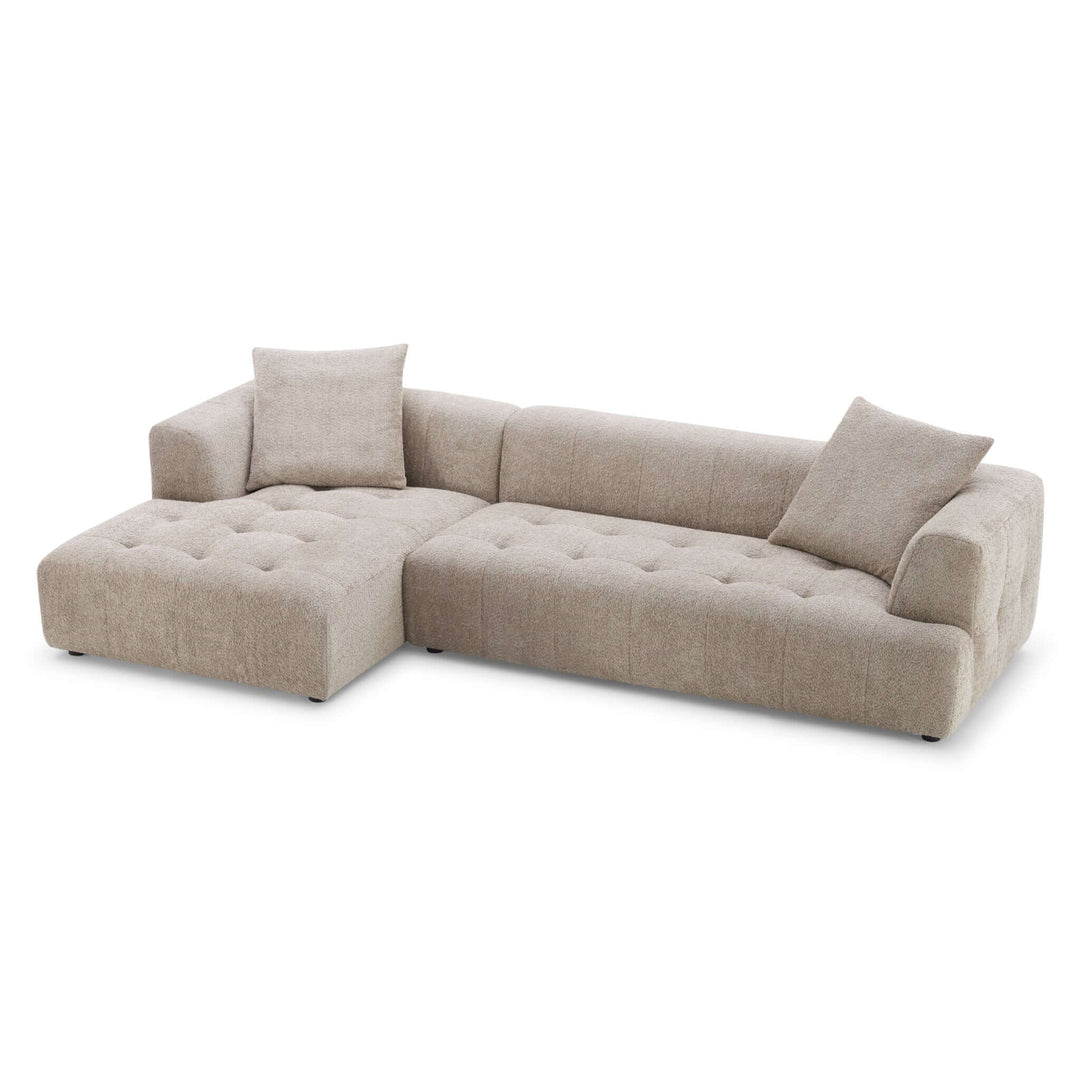 Kaynes Boucle Sectional Sofa Left Angle