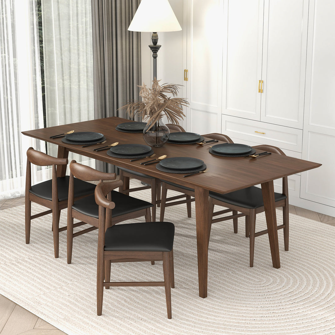 Levi Modern Style Solid Wood Rectangular Dining Kitchen Table 86" In Room