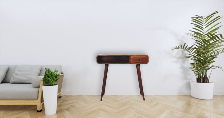 Curved Chestnut Writing Desk Photo 10