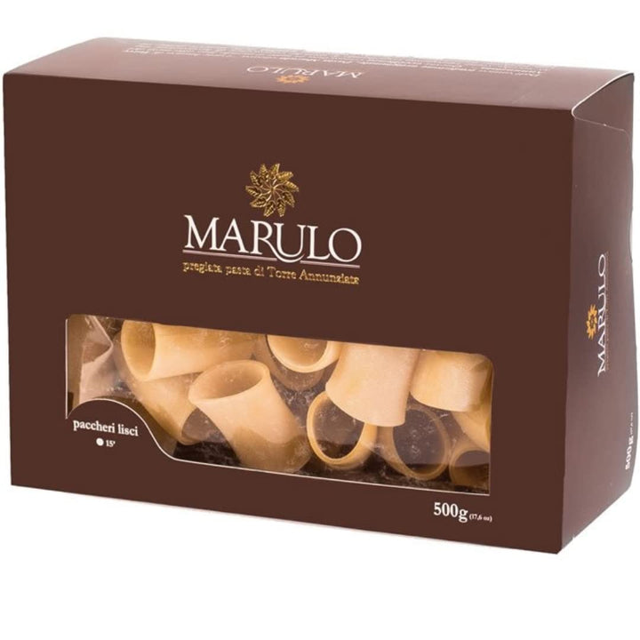 Marulo Paccheri Homemade Artisan Pasta – Authentic Italian Bronze Cut, 500 g (1.1 lbs.) Luxury Box