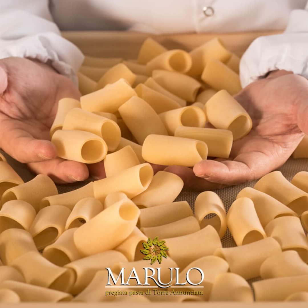 Marulo Paccheri Homemade Artisan Pasta – Authentic Italian Bronze Cut, 500 g (1.1 lbs.) Luxury Box
