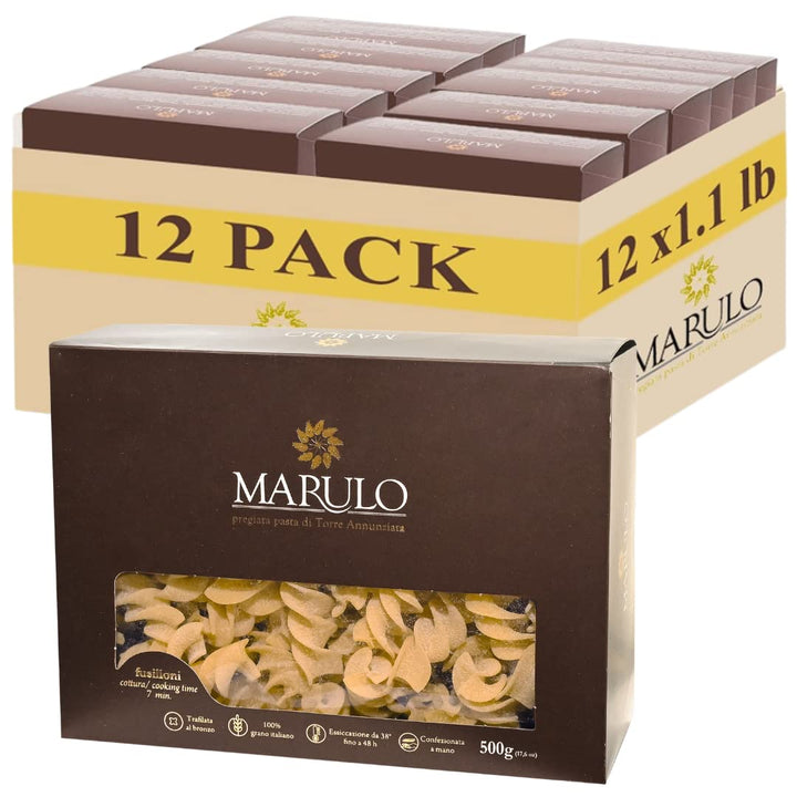 Marulo, Fusilloni Pasta, Artisan Bronze Die-Cut Pasta, 12 Pack x 1.1 lbs.