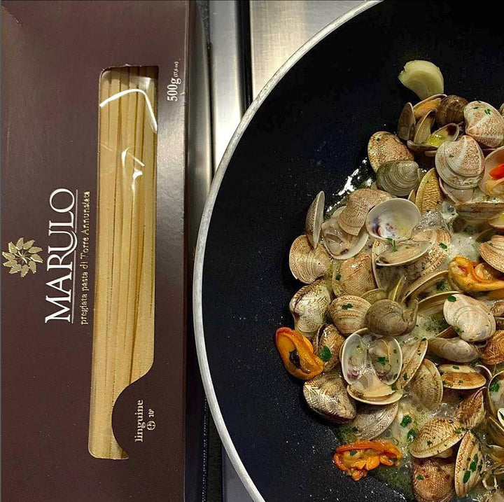 Marulo, Linguine Pasta, Artisan Bronze Die-Cut Pasta, 12 Pack x 1.1 lbs.