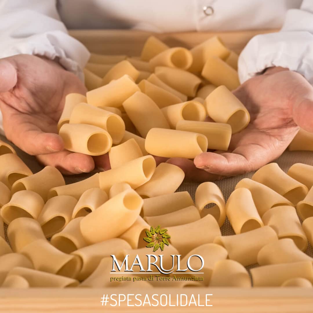Marulo Paccheri Pasta, Artisan Bronze Die-Cut Pasta, Pack of 12 x 1.1 lbs.